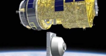 Trzy propozycje modyfikacji HTV. Od góry: mała kapsuła, kapsuła w sekcji ładowni otwartej, HTV rozbudowane o dużą kapsułę. Credit: JAXA